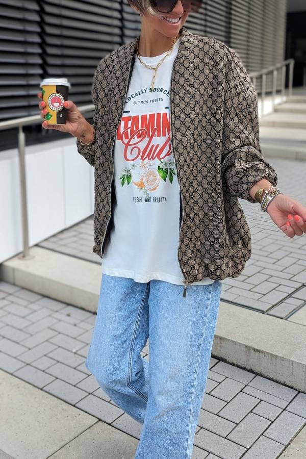 Chaqueta bomber de gran tamaño