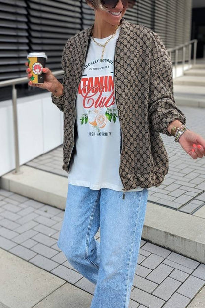 Chaqueta bomber de gran tamaño