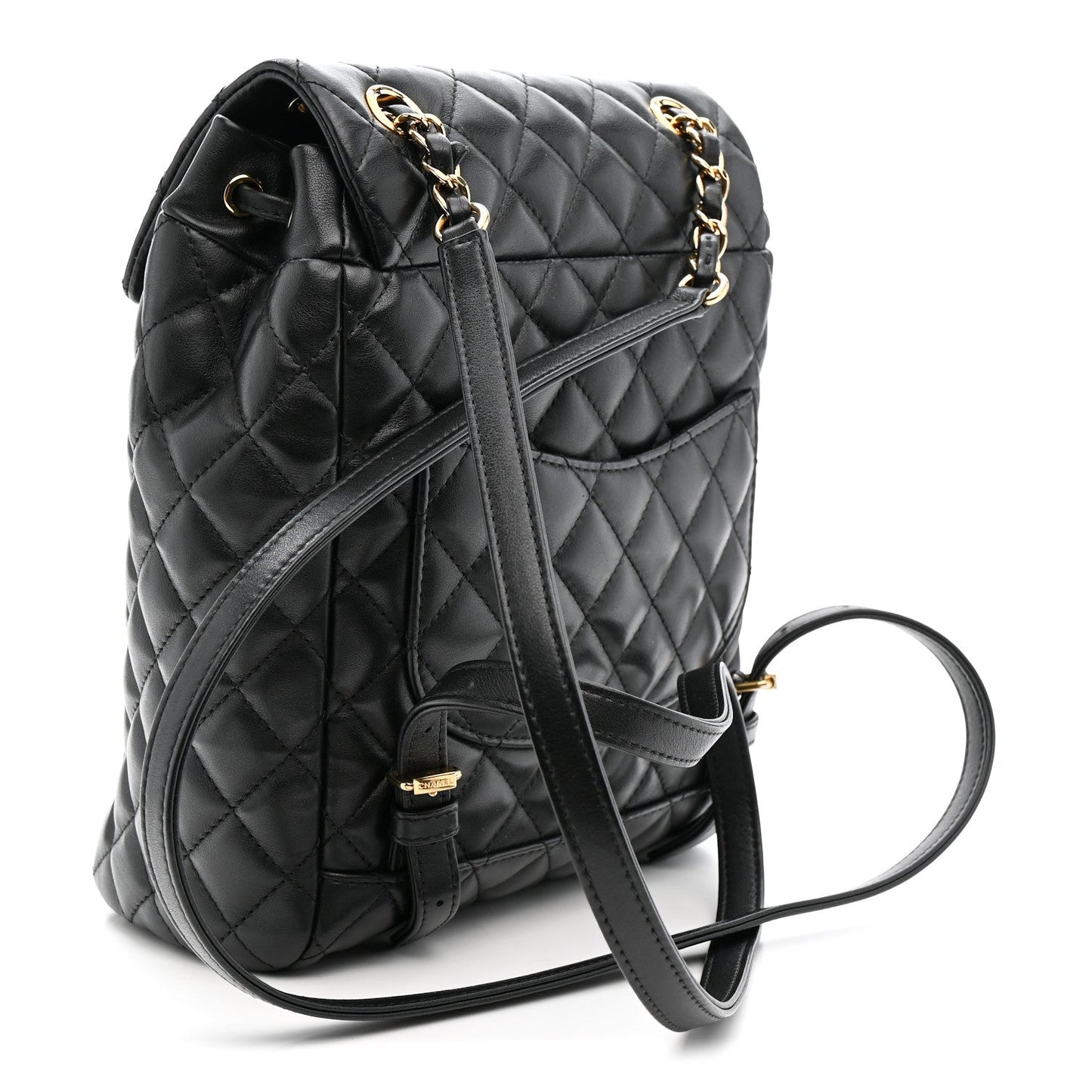 Calfskin Quilted Small Urban Spirit Backpack Black