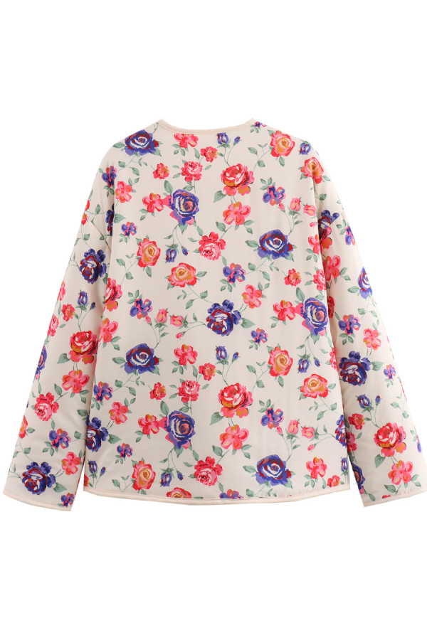 Cárdigan holgado con cuello en V para mujer, abrigo de algodón con estampado moderno