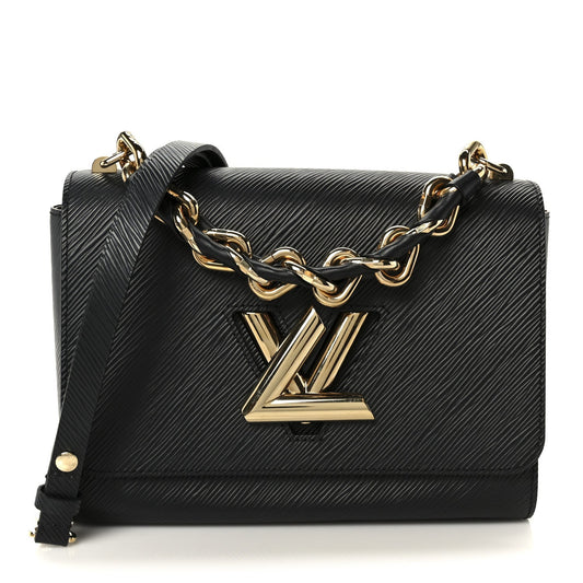 Epi Twist Braided Strap Shoulder Bag MM Black