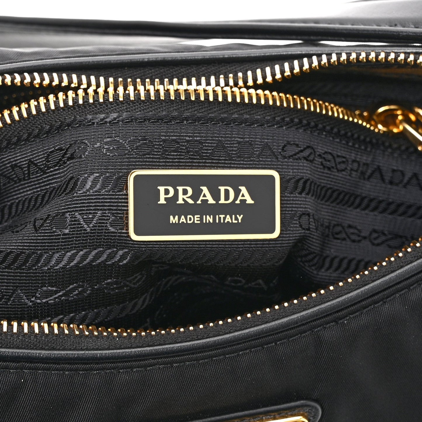 Re-Nylon Vitello Large Aimee Shoulder Bag Black