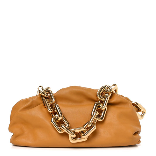 Calfskin The Pouch Chain Cammello