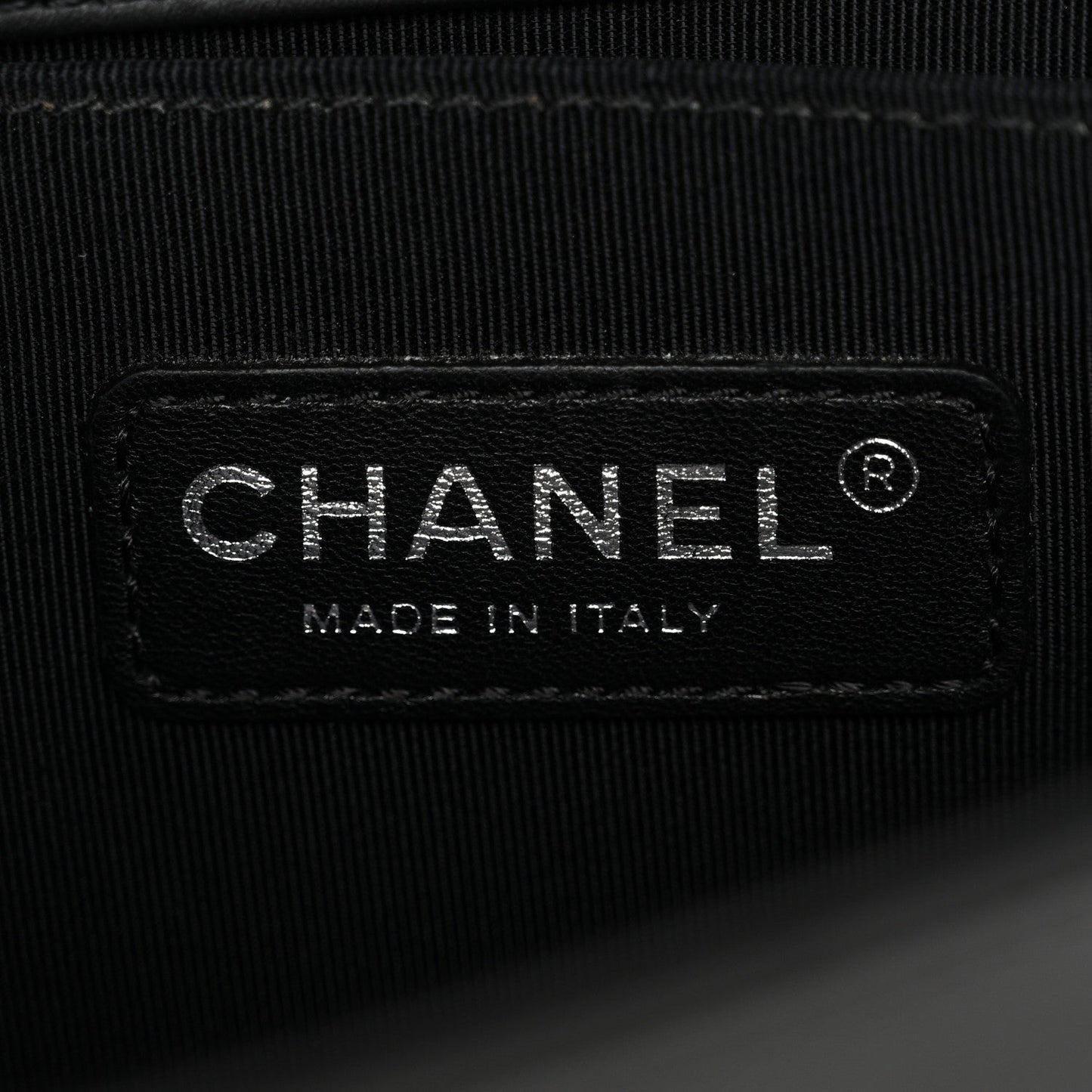 Calfskin Quilted Small Boy Flap Black