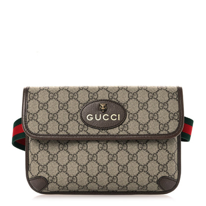 GG Supreme Monogram Neo Vintage Web Belt Bag Brown