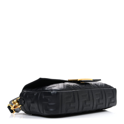 Nappa FF 1974 Embossed Baguette Black