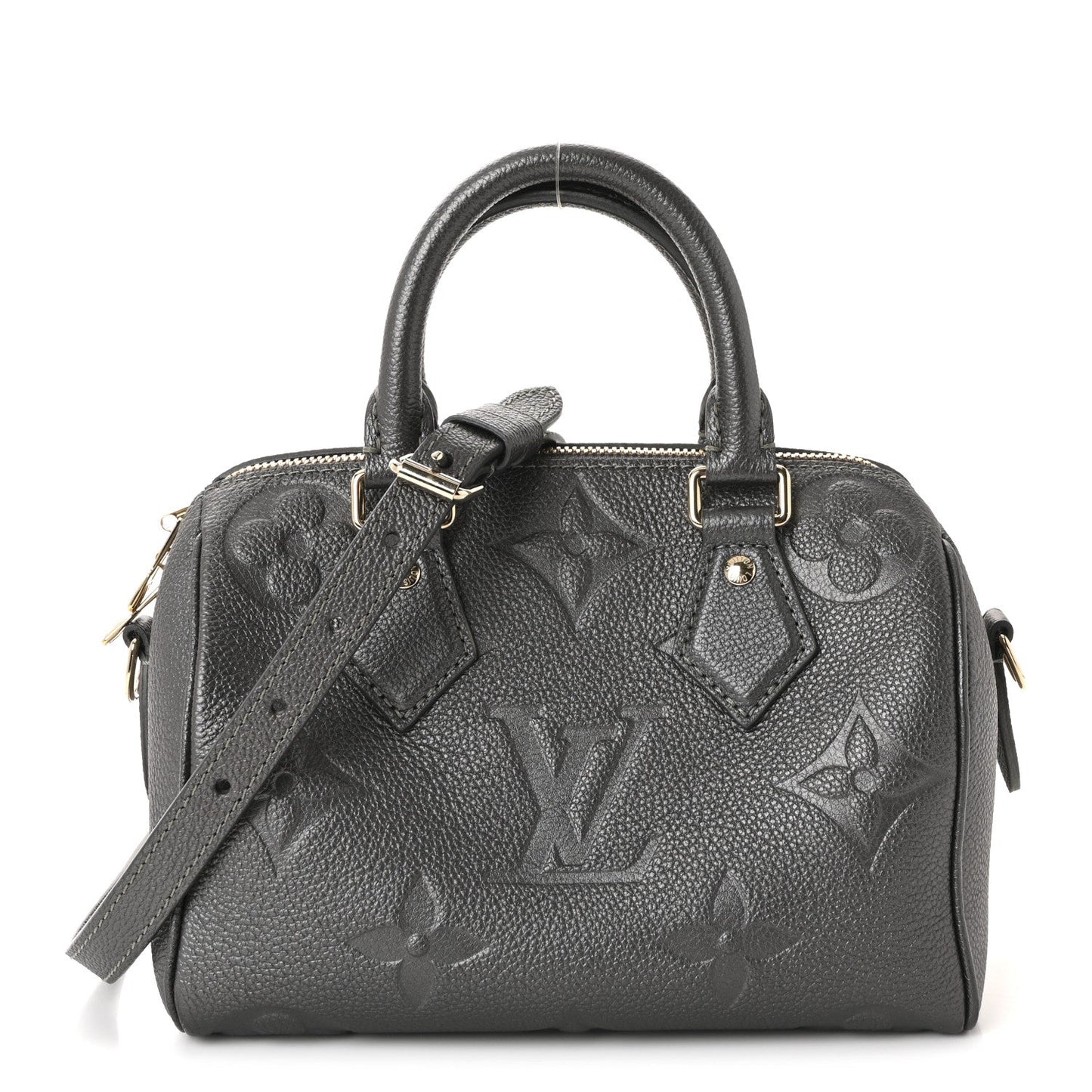 Shimmery Empreinte Monogram Giant Speedy Bandouliere 20 Gun Metal