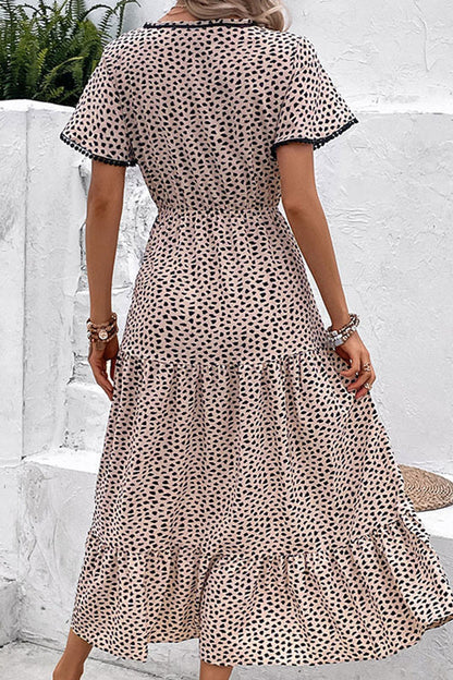 Falda estampada con diseño de cuello en V