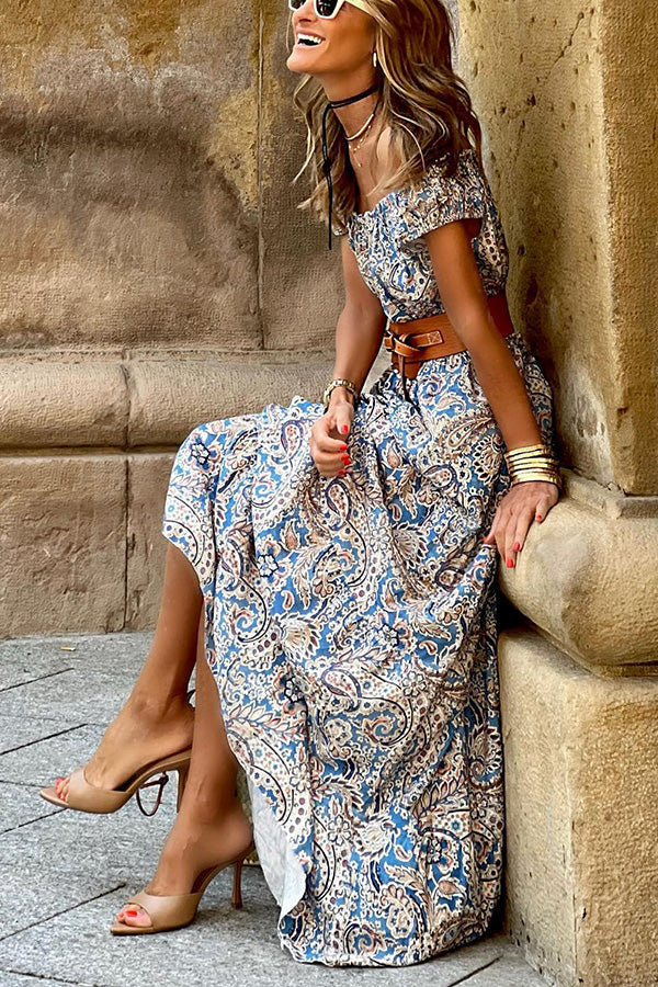 Vestido Magda de un solo hombro con cinturón fino y accesorios