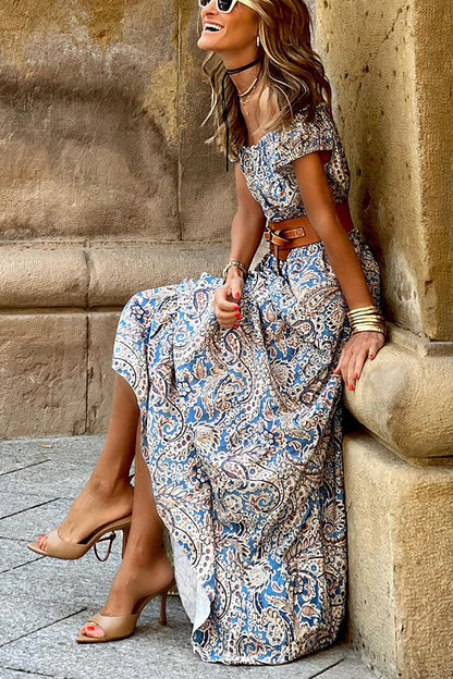 Vestido Magda de un solo hombro con cinturón fino y accesorios
