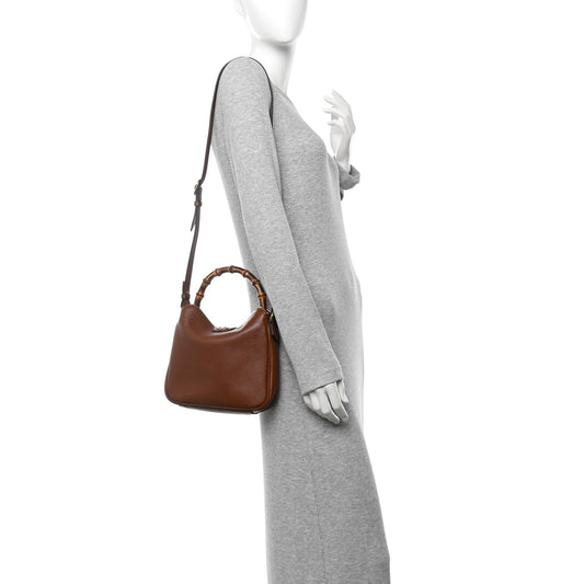 Softy Wonka Textured Dollar Calfskin Small Diana Shoulder Bag Cuir