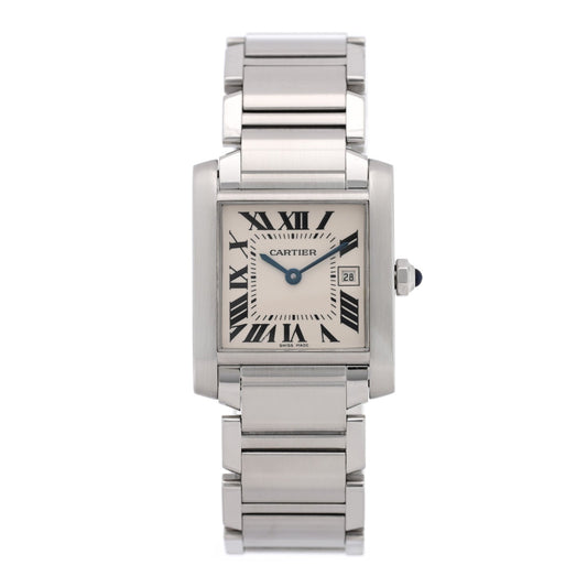 Stainless Steel 25mm Tank Francaise Quartz Watch