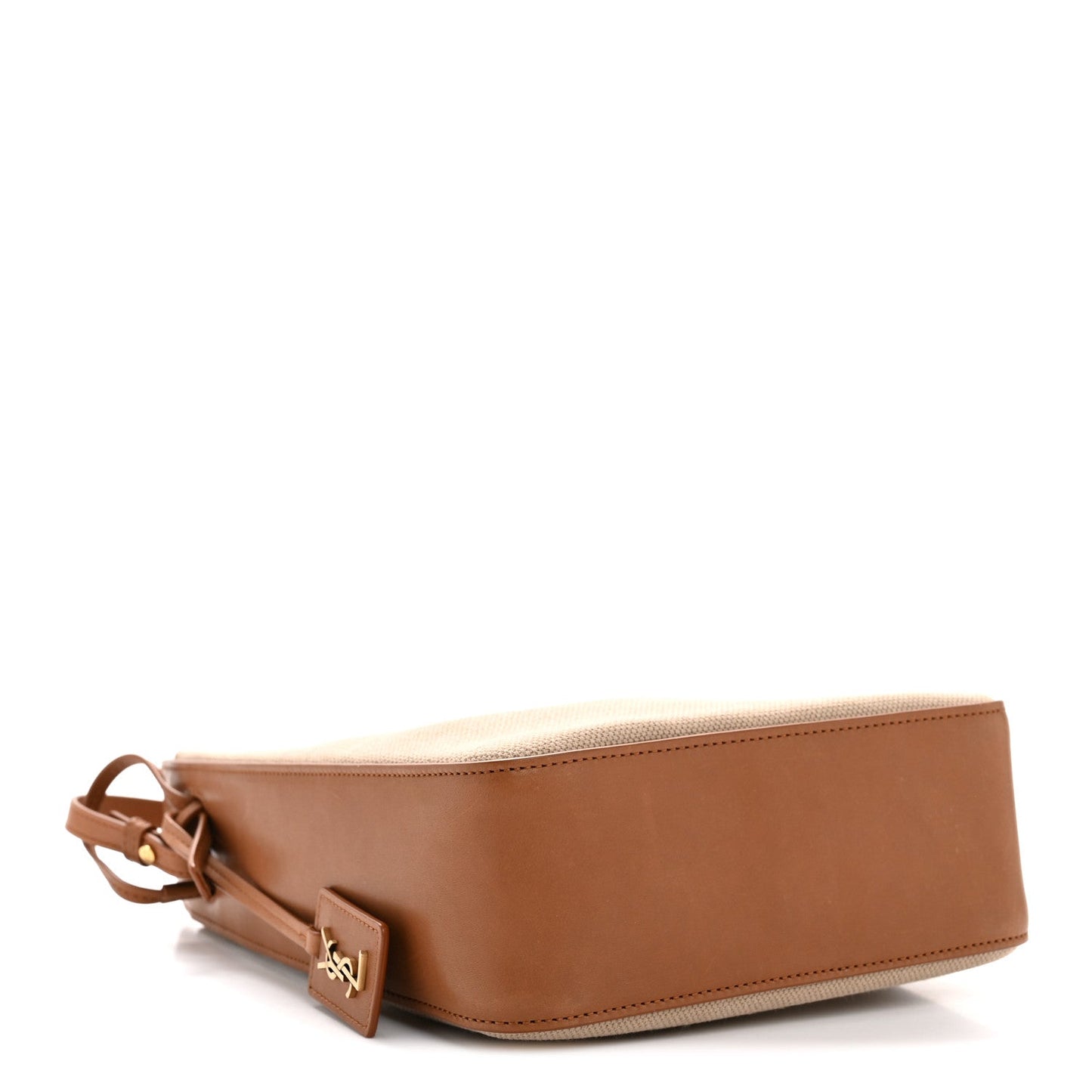 Canvas Calfskin Small Bucket Bag Desert Dust Brick