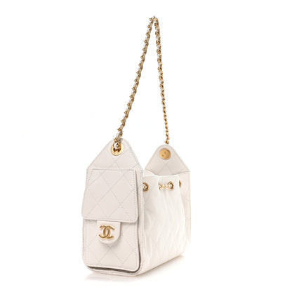 Caviar Quilted Mini Chanel 25 Handbag White