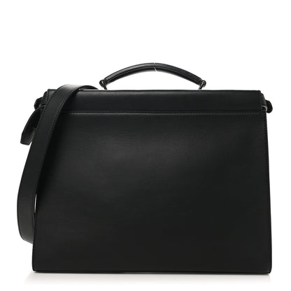 Vitello Grace Opaco Metal Monster Eyes Large Peekaboo Iconic Fit Satchel Black