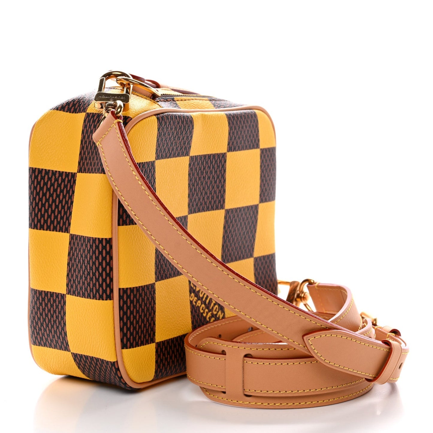Damier Pop Chess Messenger Jaune Mat