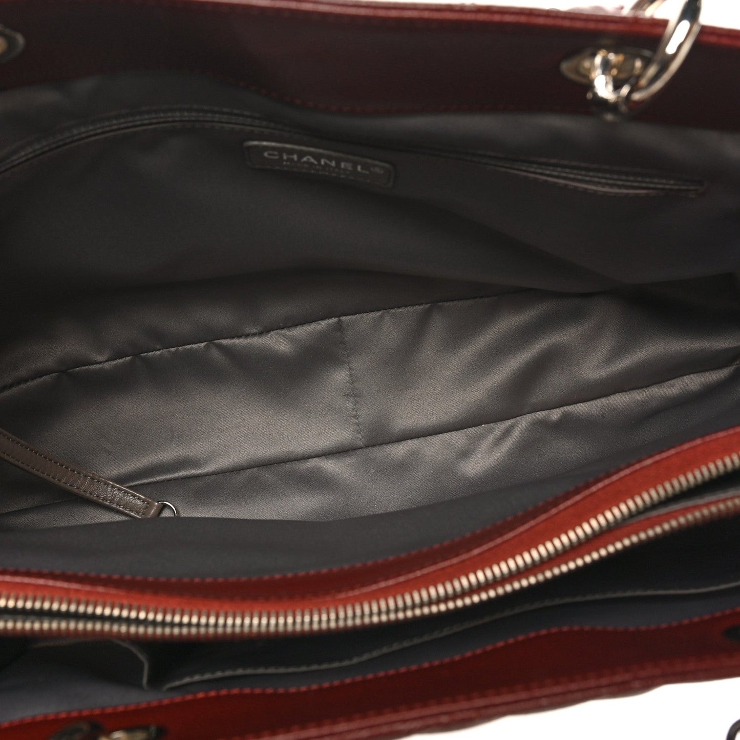 Caviar Quilted XL Grand Shopping Tote GST Dark Burgundy