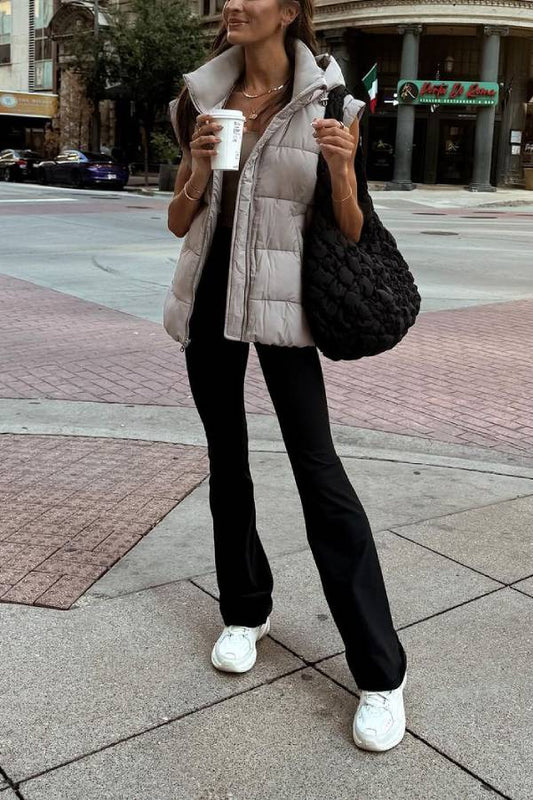 Chaqueta casual gris lisa