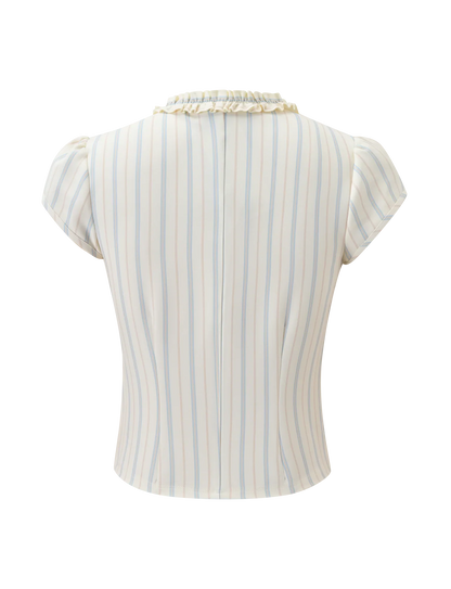 VALERIE RUFFLE TOP - STRIPE