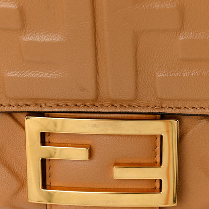 Nappa FF 1974 Embossed Baguette Miele Scuro