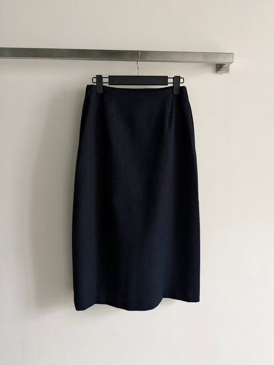 CD 26s Midi Skirt Navy Blue Cotton 352887
