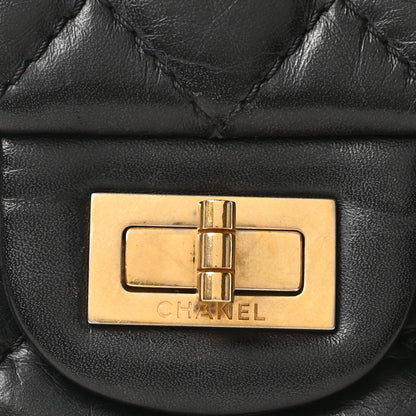 Aged Calfskin Quilted 2.55 Reissue 225 Flap Black