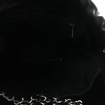 Shiny Calfskin Quilted Small Chanel 22 Black