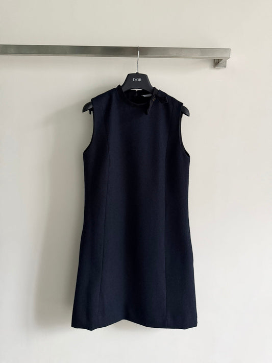 CD 26s Sleeveless Dress Navy Blue Cotton 352896