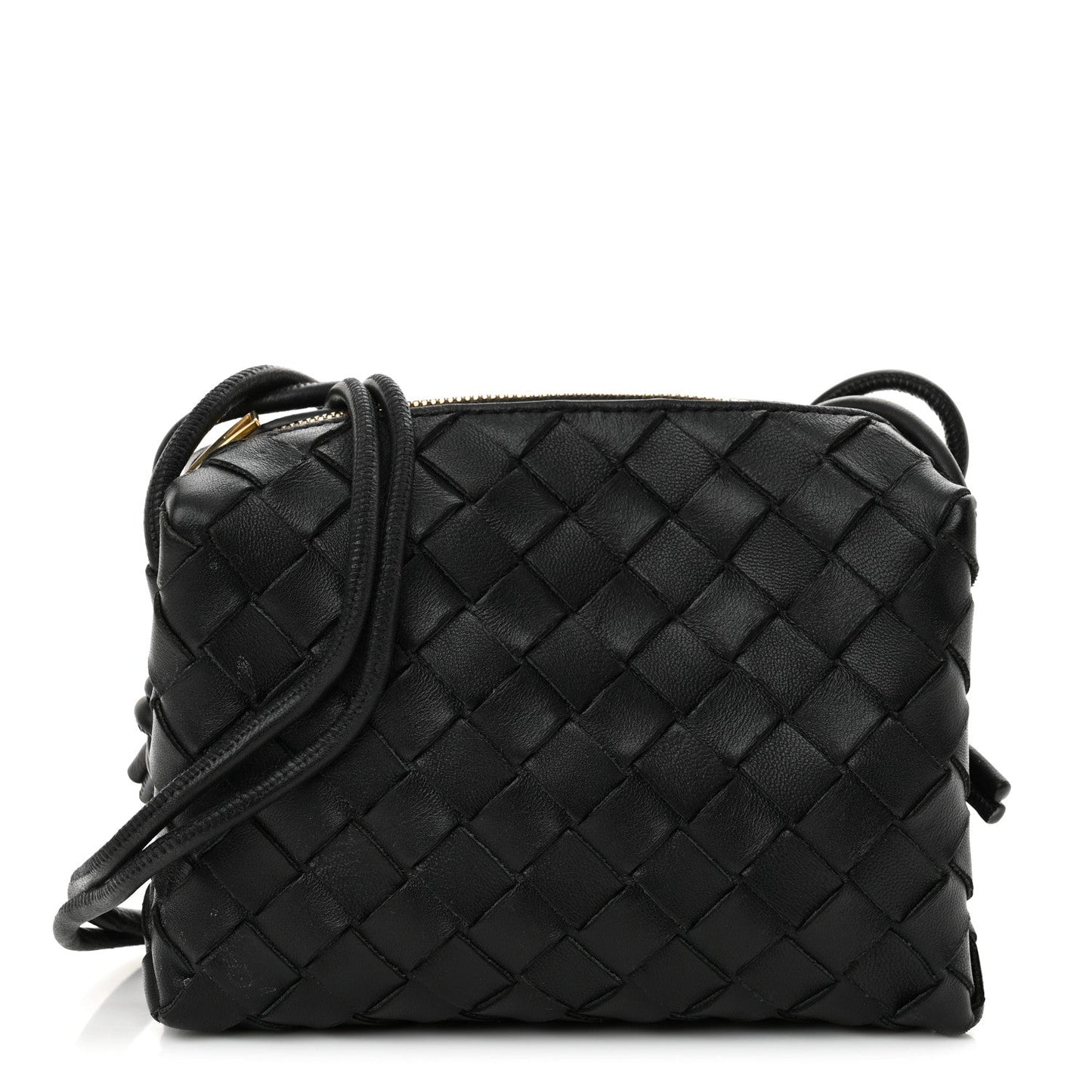 Nappa Intrecciato Mini Loop Camera Bag Black