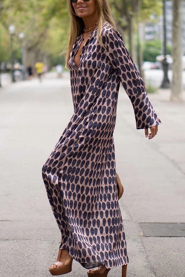 Vestido casual con estampado ovalado para mujer