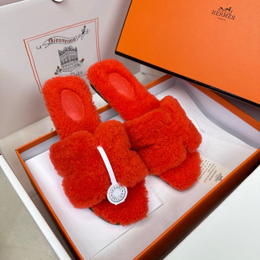 HM Oran Sandal Red Wool 598197