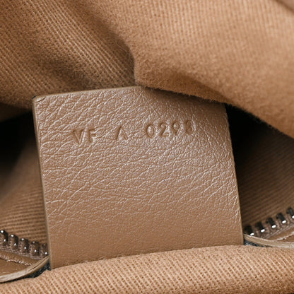 Tumbled Calfskin Medium Voyou Bag Taupe