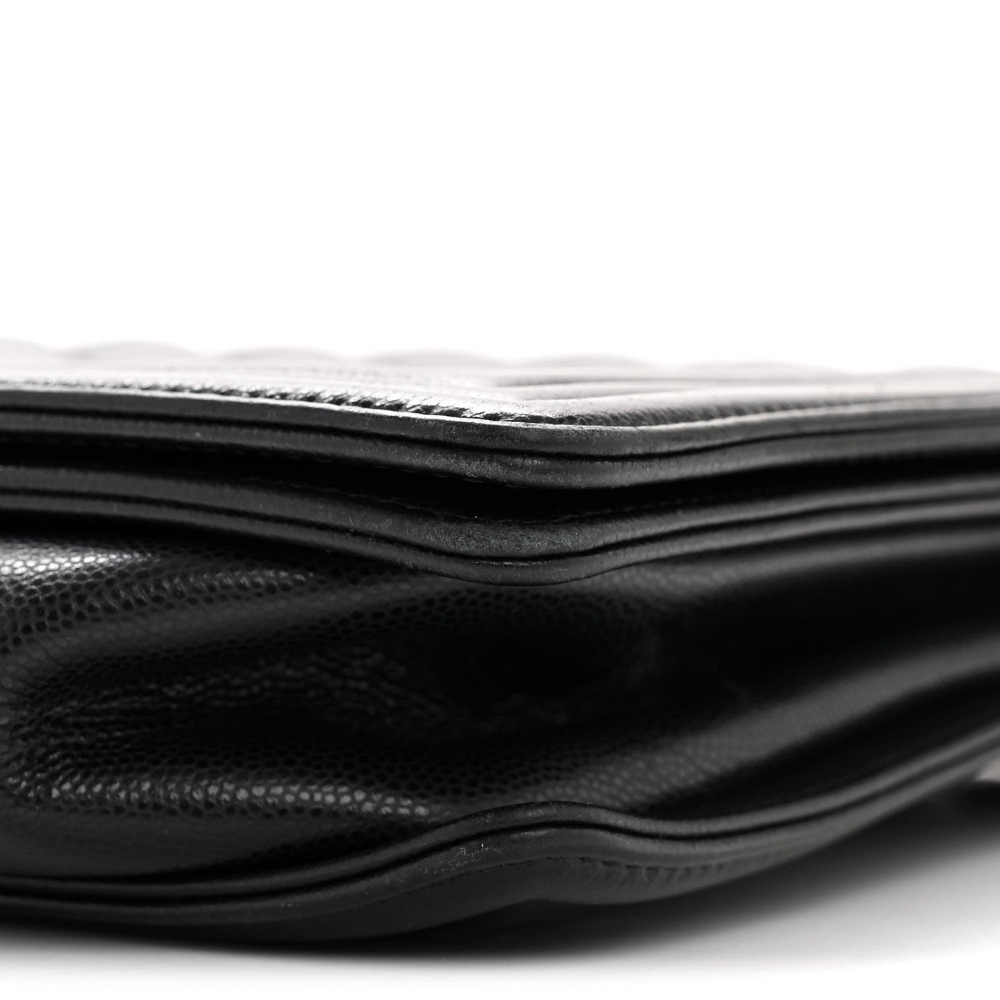 Caviar Quilted Large Boy Flap Black