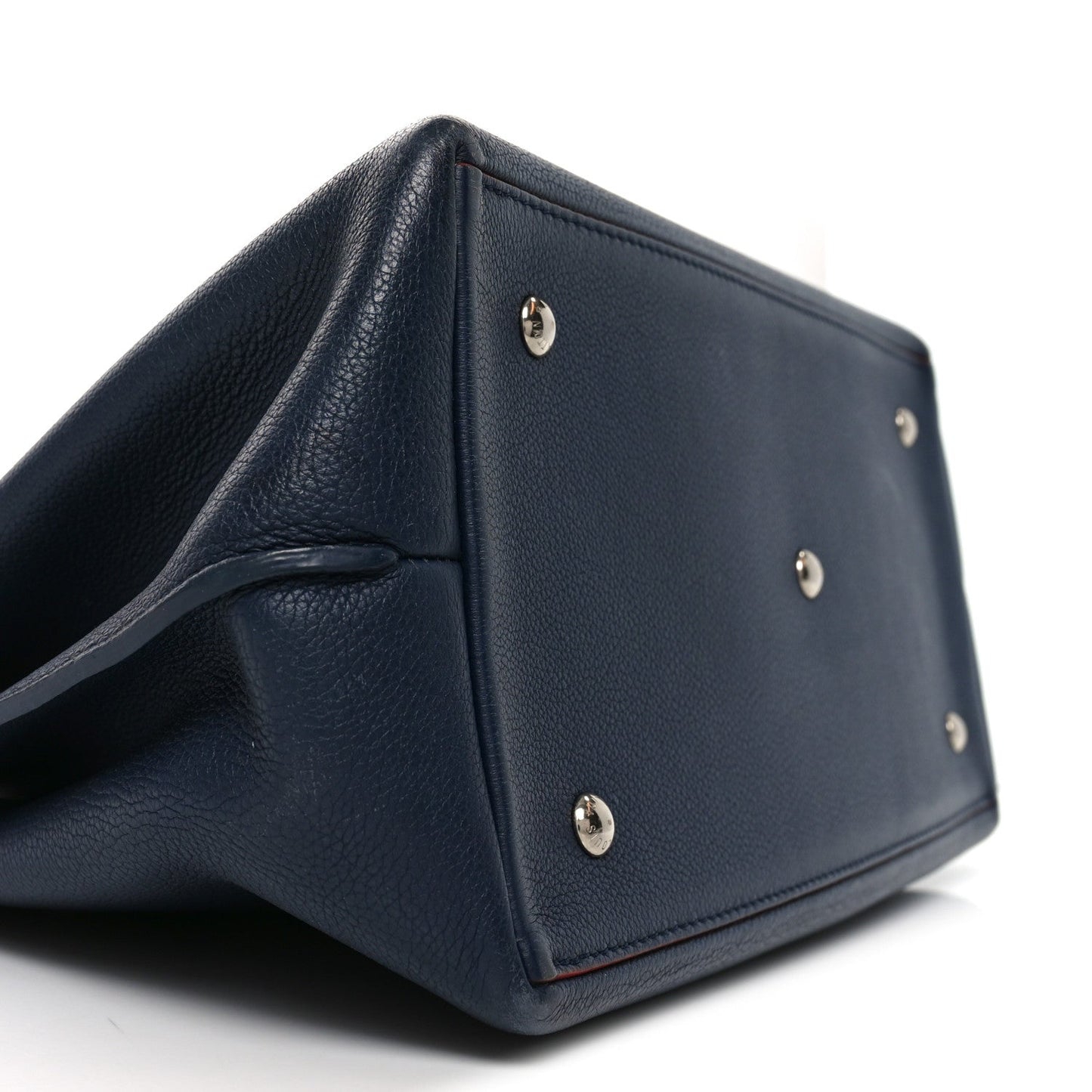 Calfskin Lockme Day Marine Rouge