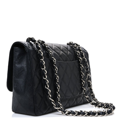 Caviar Quilted Jumbo Single Flap Black