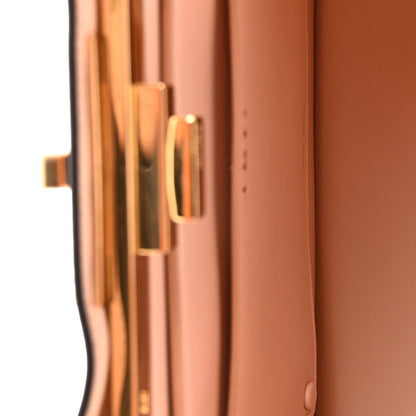 Vitello Seta Shiny Nappa Medium Peekaboo I SEE U Satchel Brandy Light Rose