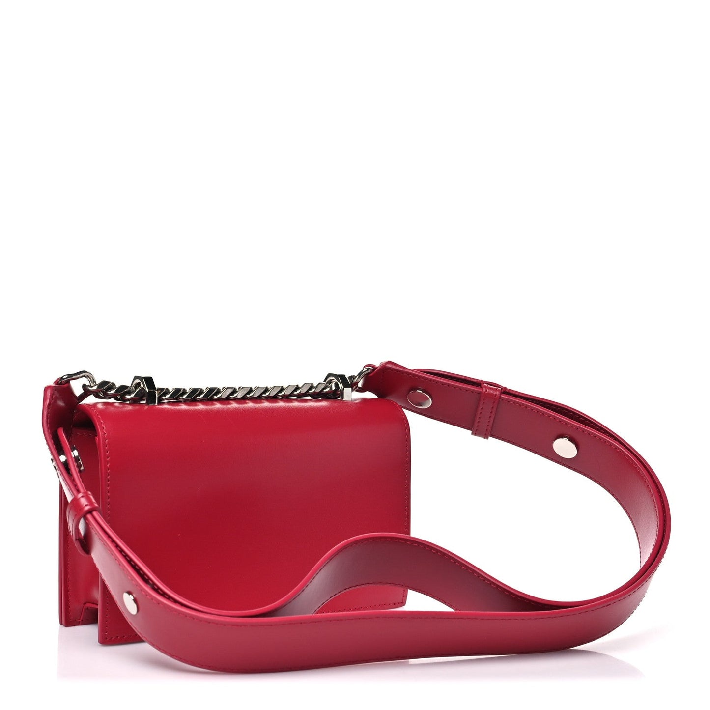 Calfskin Mini Jeweled Knuckle Satchel Lipstick