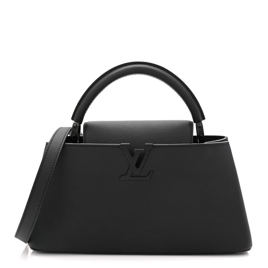 Taurillon Capucines East West MM Matte Black