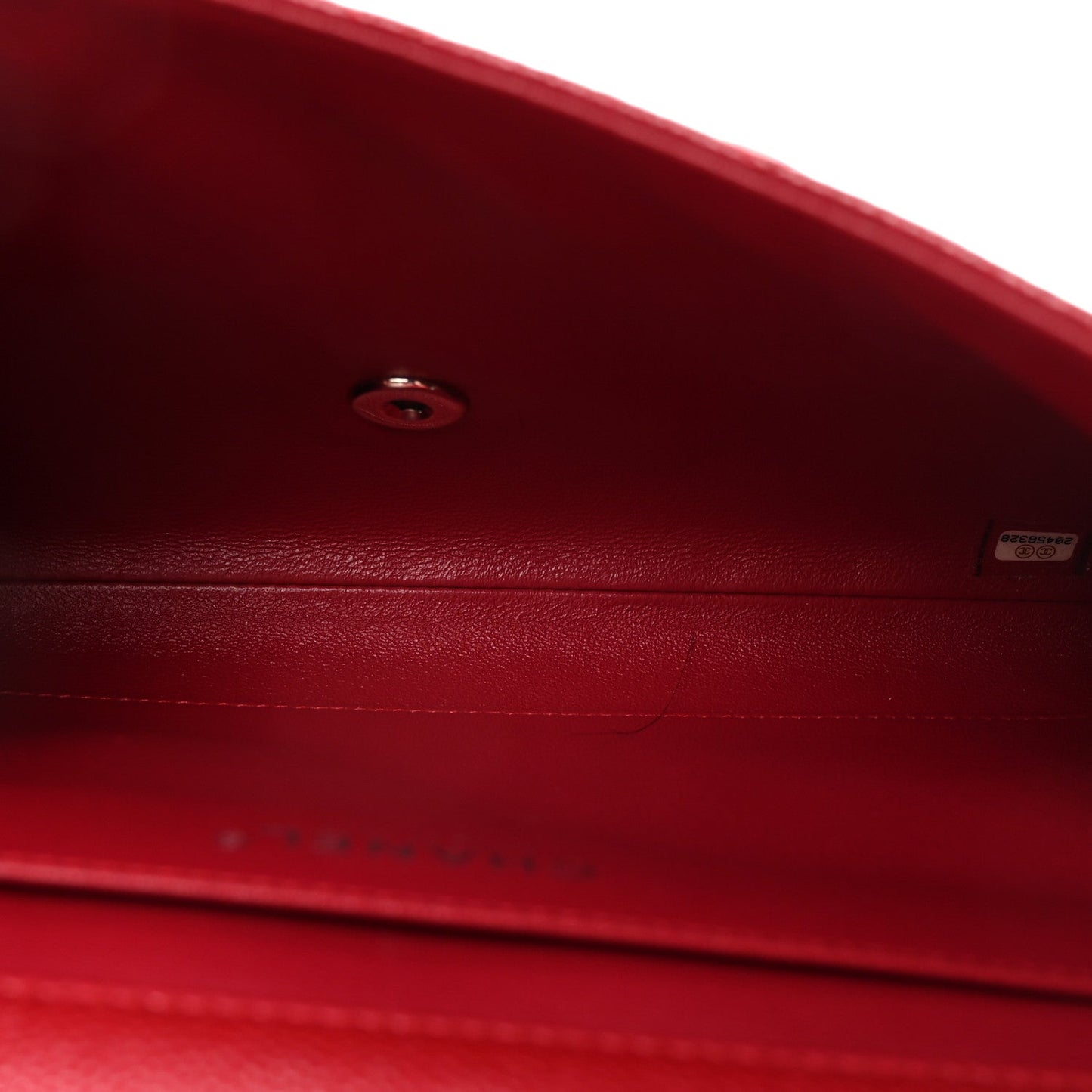Caviar Quilted Clutch With Chain Flap Red