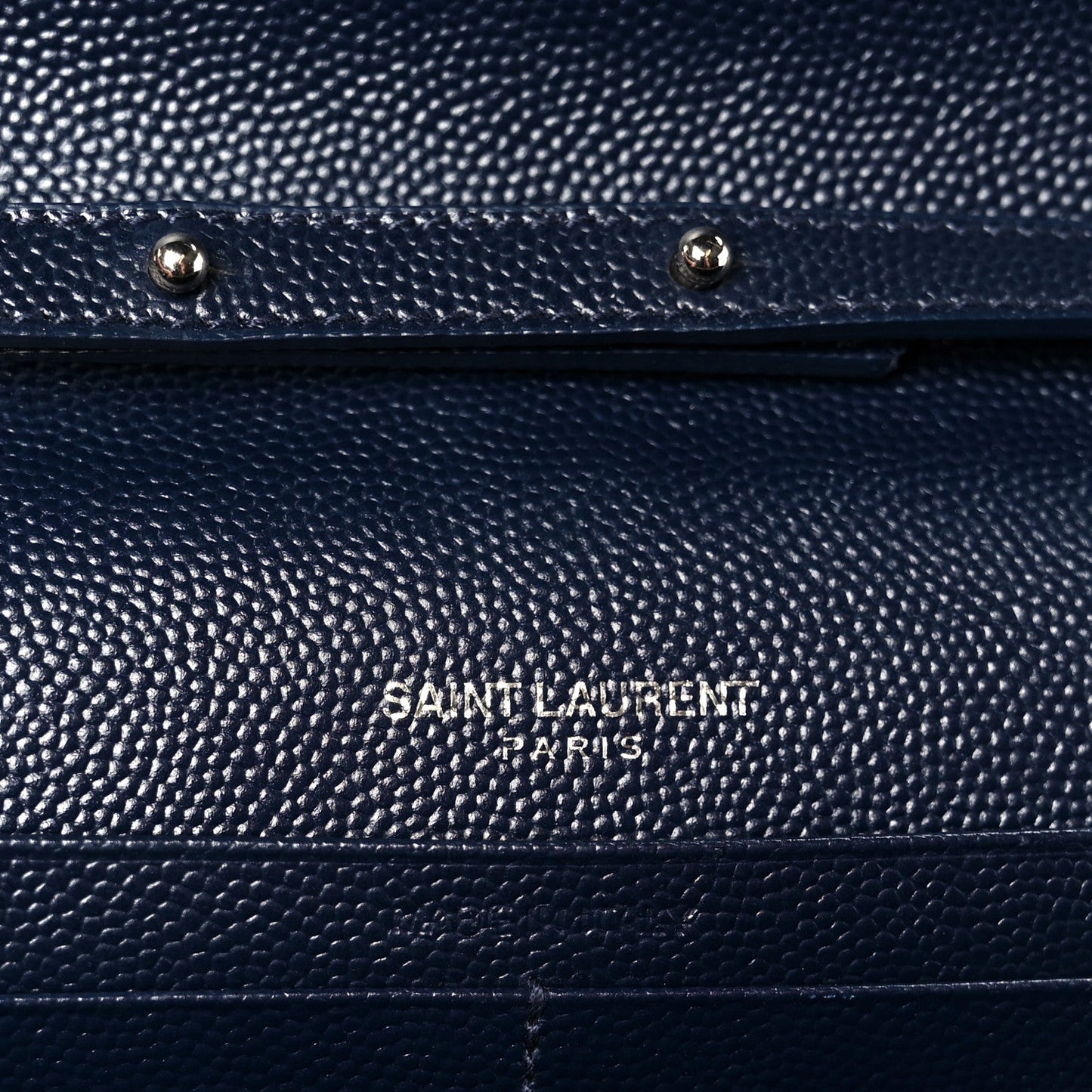 Grain De Poudre Matelasse Chevron Monogram Chain Wallet Deep Marine