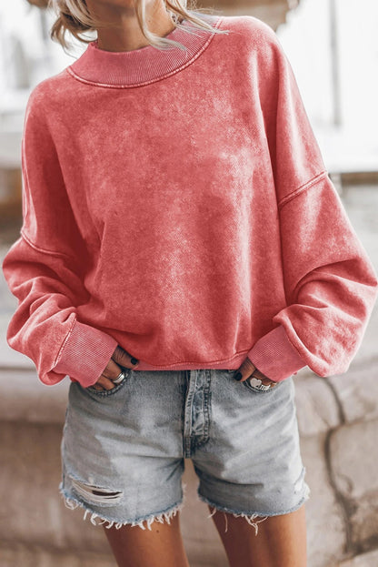 Sudadera lavada con hombros caídos