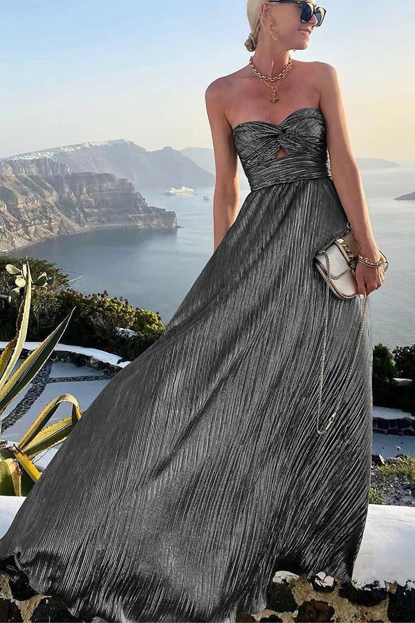 Vestido de fiesta largo con hombros descubiertos Shimmer Please