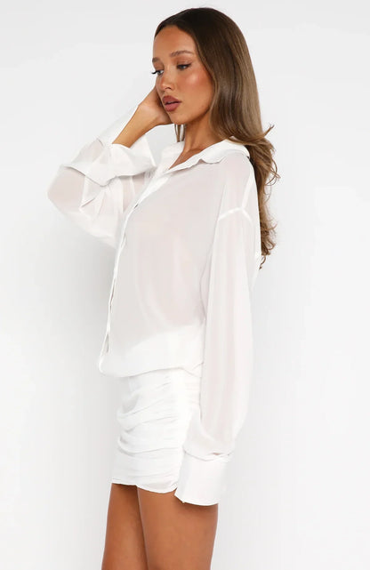 You'll Remember Me Mini Dress White