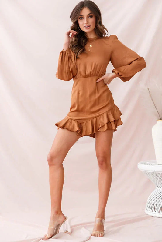 Sydney Double Bow Back Dress Copper