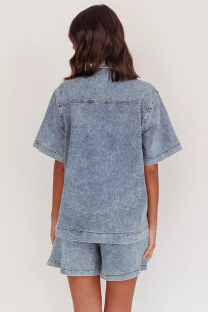 Ottawa Button Up Shirt Denim Blue