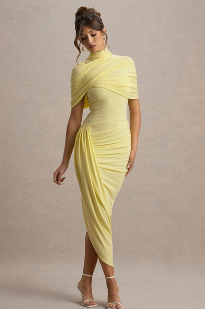 Cape Waist Midi Dress