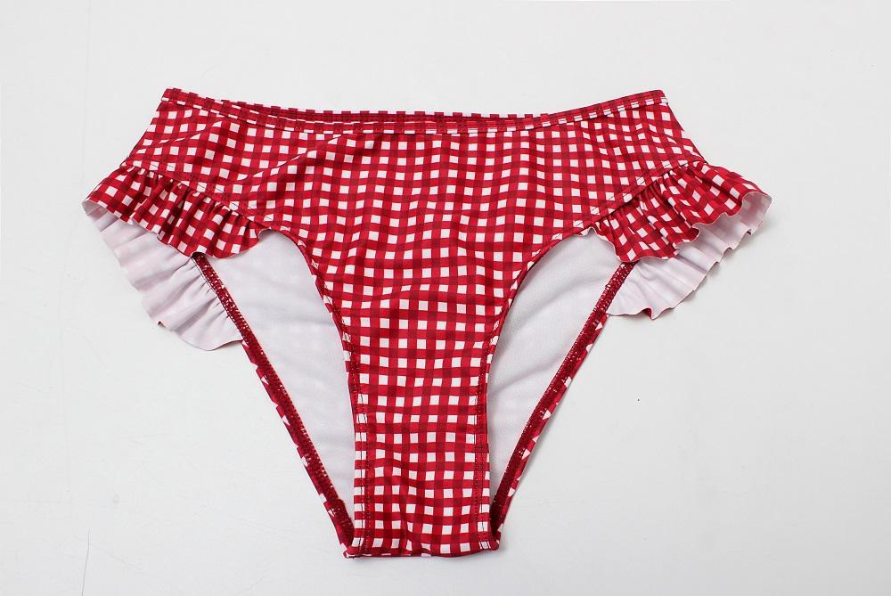 Plaid Split Swimsuit