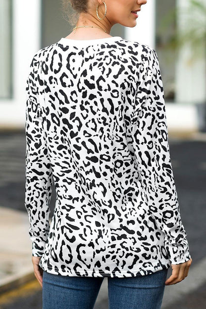 Tops de leopardo de otoño