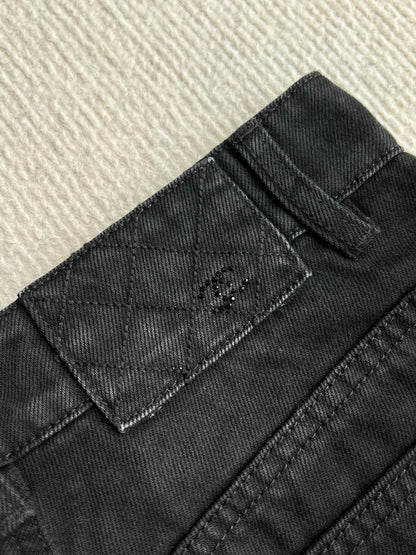 CC 25SS Wide-Leg Pants In Black Denim 277038
