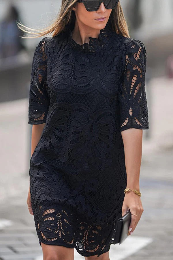 Vestido mini de encaje de crochet Reason To Smile